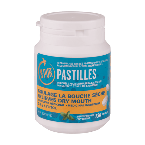 X-PUR Pastilles 100% Xylitol (Peppermint - Small bottles) - Oral Science Boutique