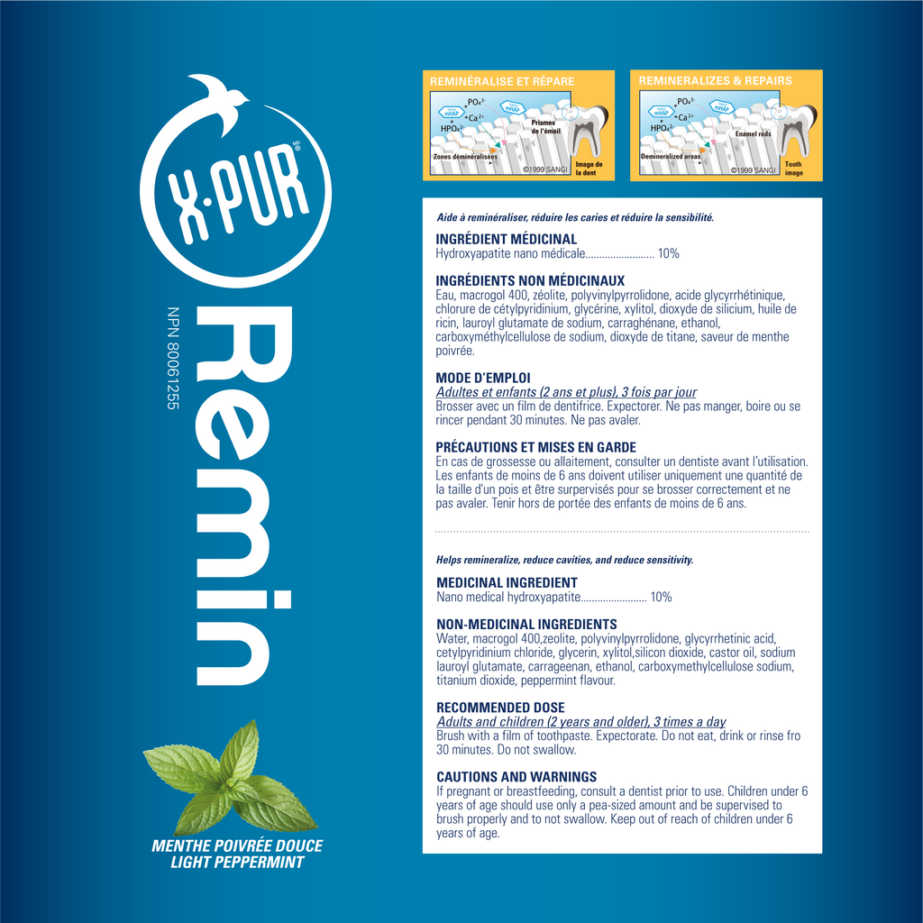 Fluoride-Free Toothpaste for Weakened Enamel - X-PUR Remin – Oral ...